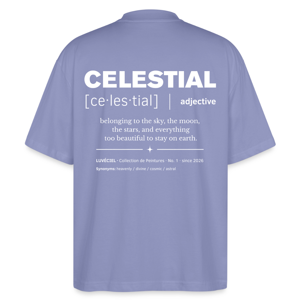 CELESTIAL Oversized Unisex Organic T-shirt - Dark - violet