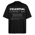 CELESTIAL Oversized Unisex Organic T-shirt - Dark - black
