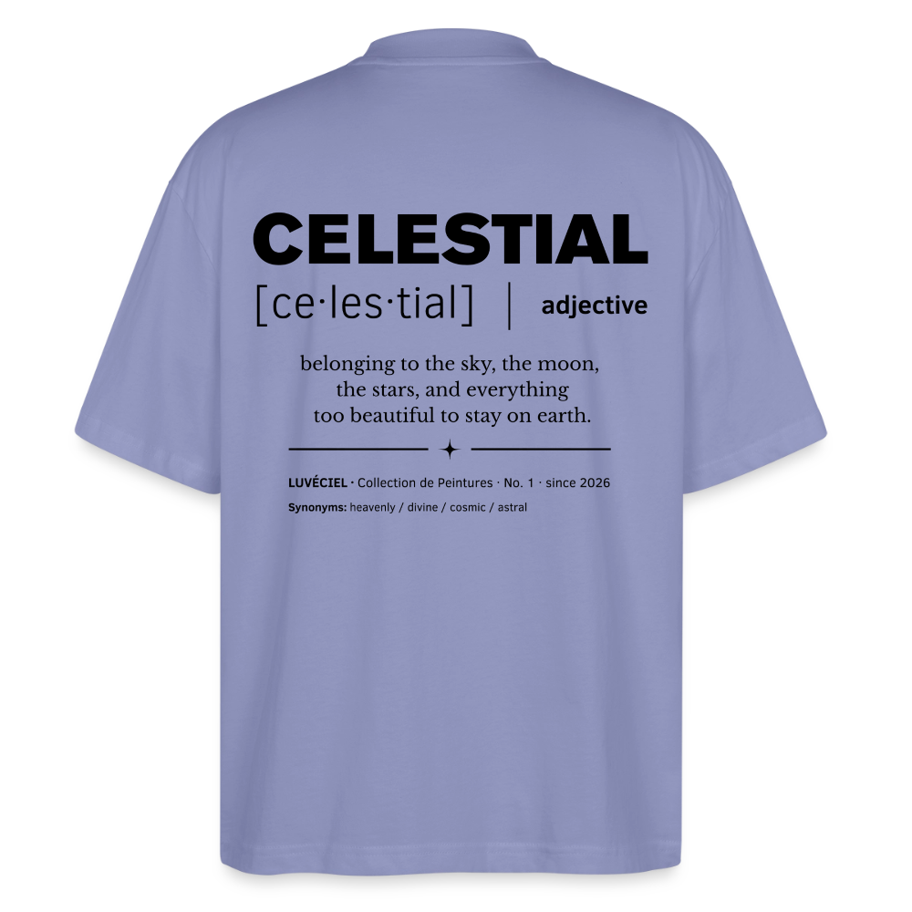 CELESTIAL Oversized Unisex Organic T-shirt - Bright - violet
