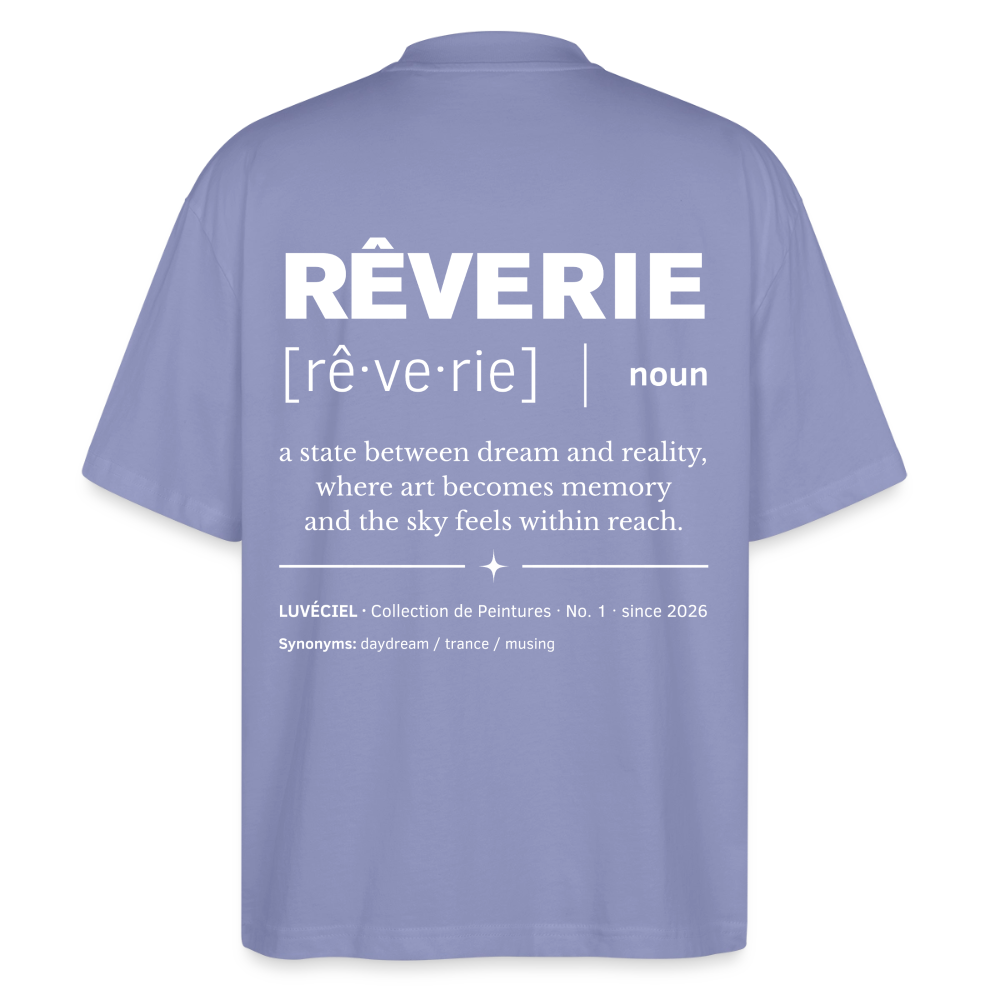 RÊVERIE Oversized Unisex Organic T-shirt - Dark - violet
