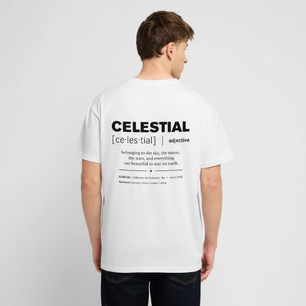 CELESTIAL Oversized Unisex Organic T-shirt - Bright - white