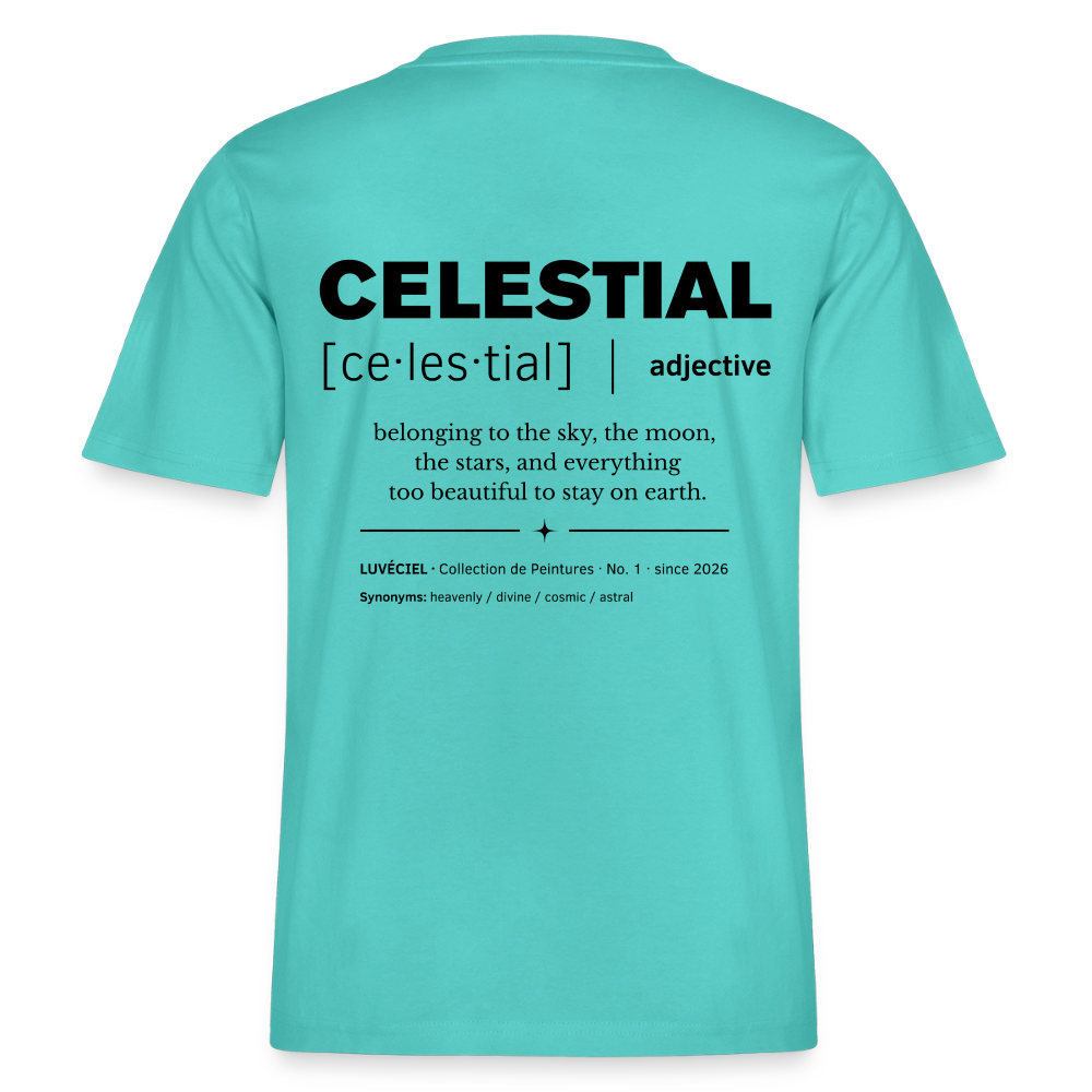 CELESTIAL Relaxed Unisex Organic T-shirt -  Bright - Poolblau