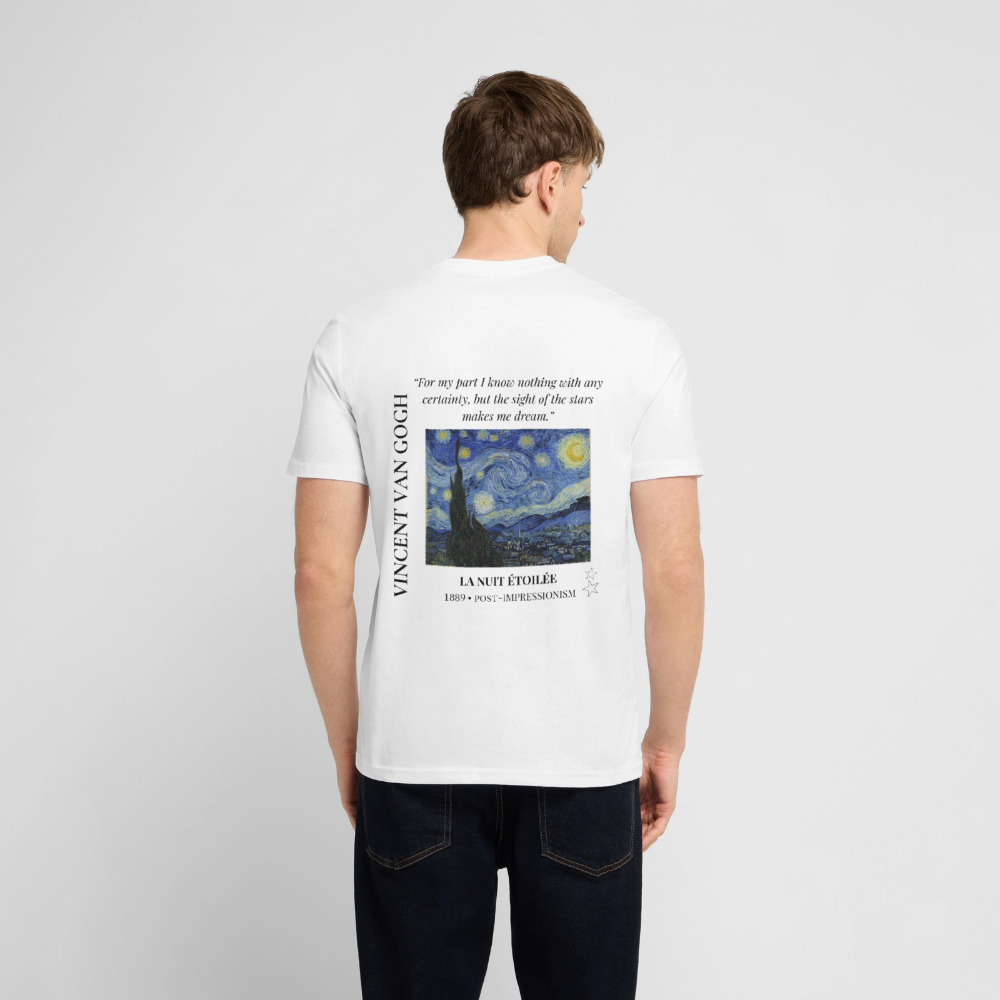 LA NUIT ÉTOILÉE Relaxed Unisex Organic T-Shirt - Bright - Weiß