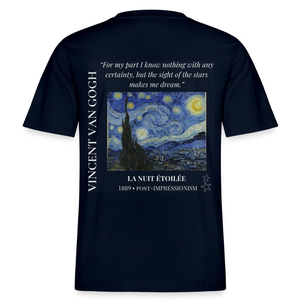 LA NUIT ÉTOILÉE Relaxed Unisex Organic T-Shirt - Dark - Navy