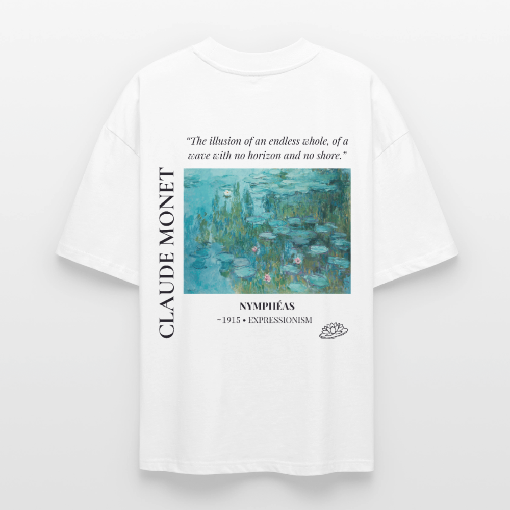 NYMPHÉAS Oversized Unisex Organic T-shirt - Bright - white
