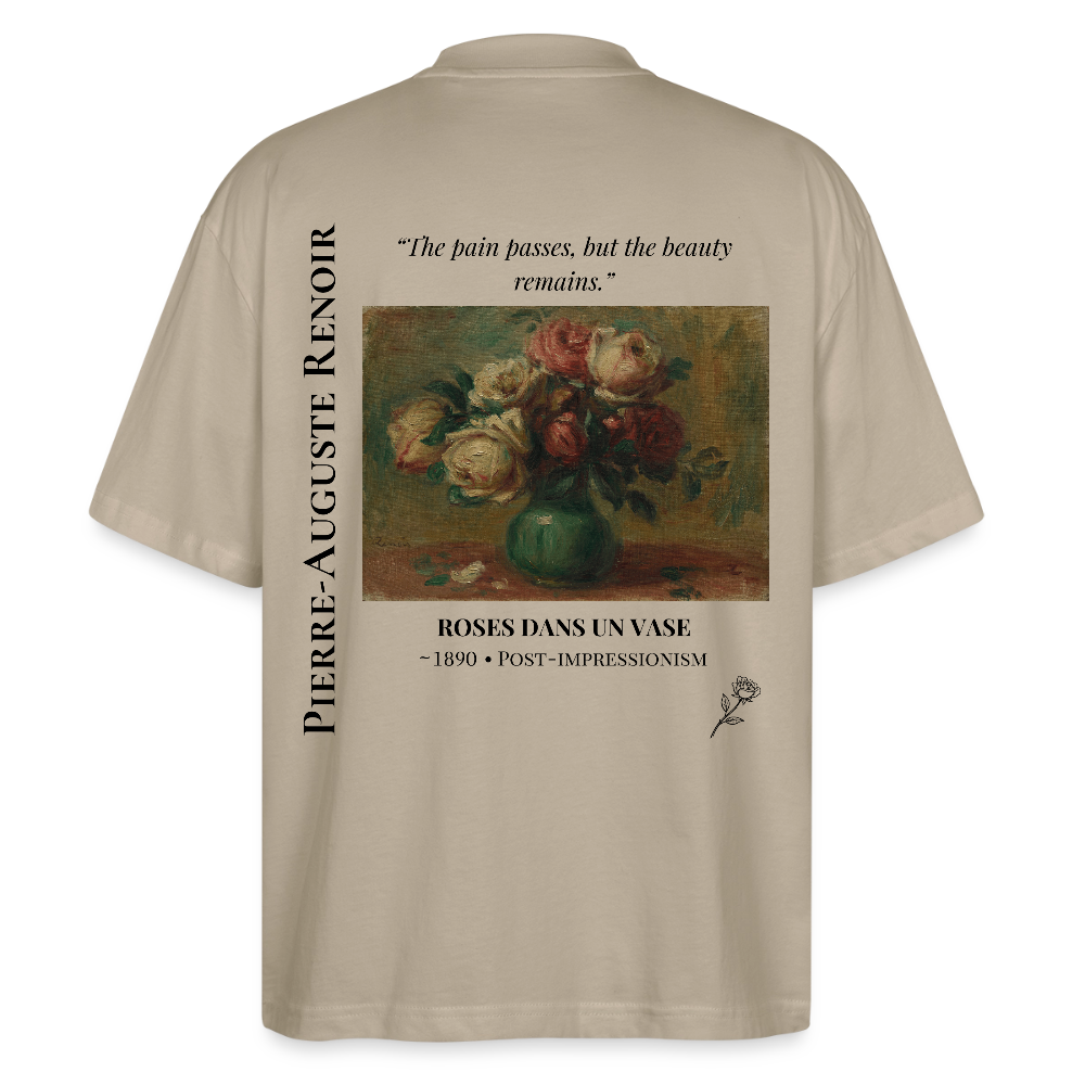 ROSES DANS UN VASE Oversized Unisex Organic T-shirt - Bright - stone