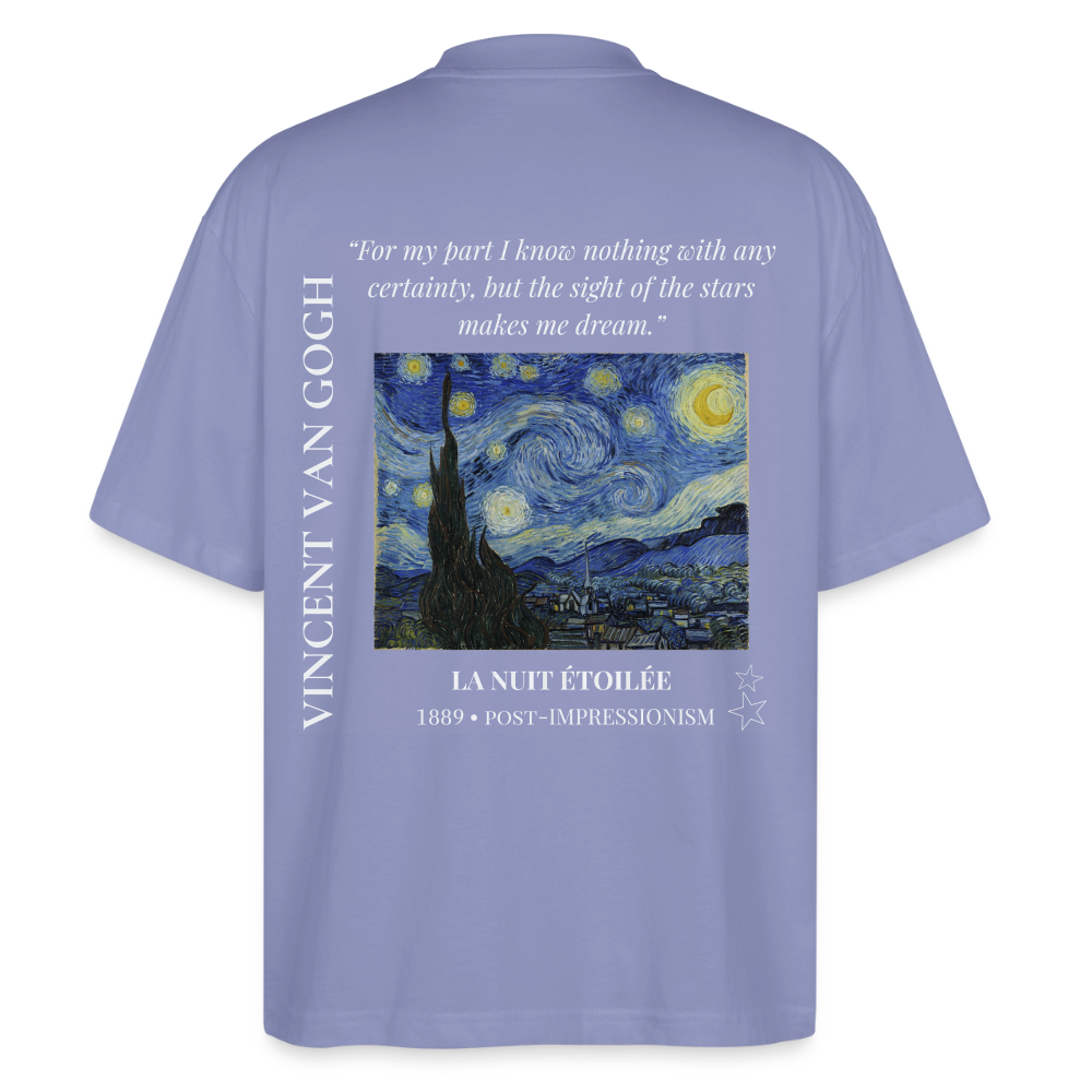 LA NUIT ÉTOILÉE Oversized Unisex Organic T-shirt - Dark - violet